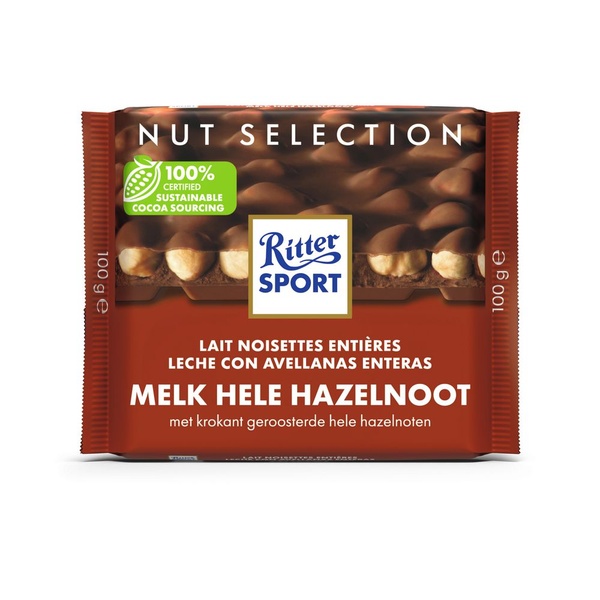 RITTER melk hele      hazelnoot 100 GR