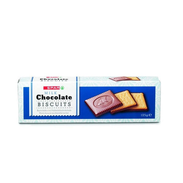 SPAR chocolade biscuit melk 125 GR