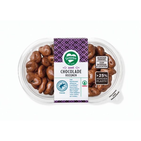 SPAR chocolade rozijnen 225 GR