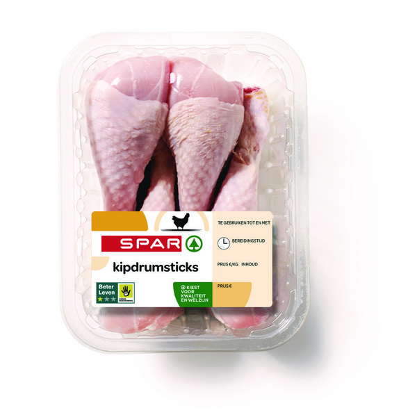 SPAR blk kipdrum sticks 4st 450 GR