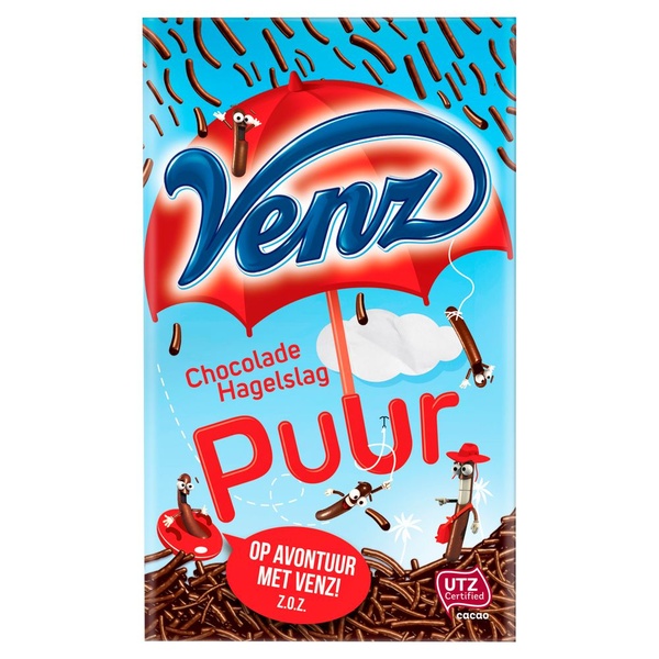 VENZ chocoladehagel puur 400 GR